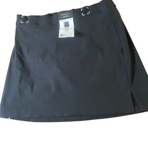 Rafaella Black A-Line golf Skort with stretch waist XL